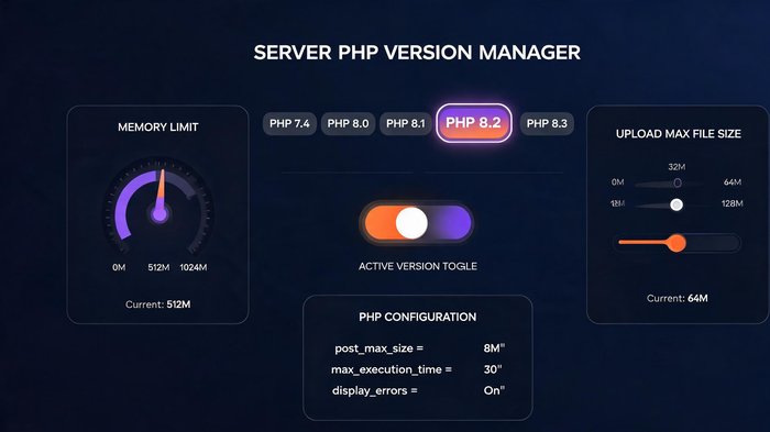 Hostinger PHP版本切换教程:切换PHP 8.x/修改内存限制/上传大小配置